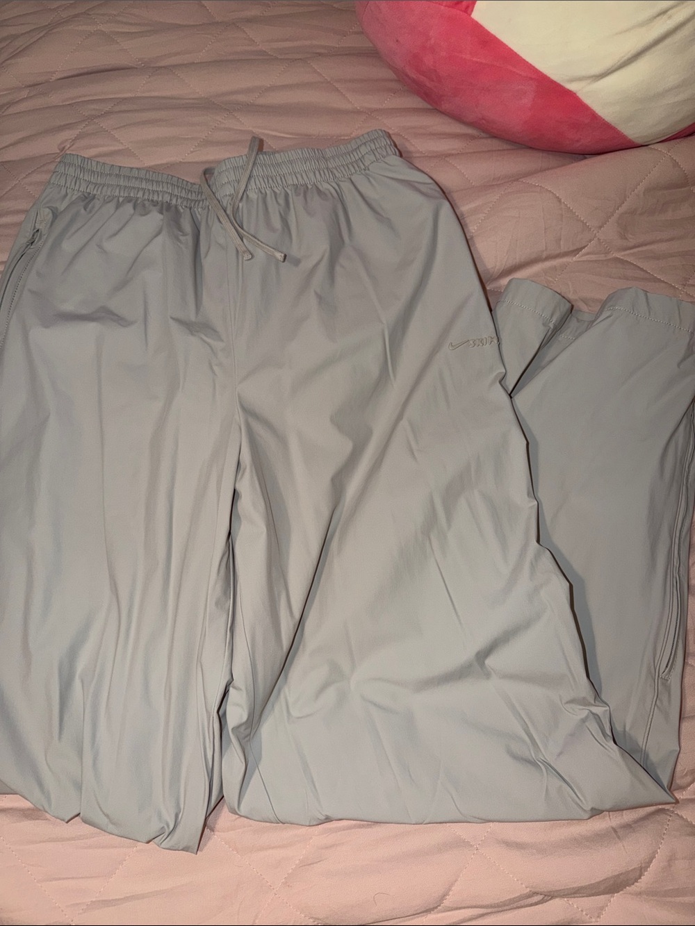 Men's Light Gray Elastic Waist Joggers